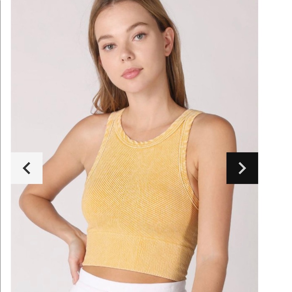 Nikibiki vintage yellow crop top